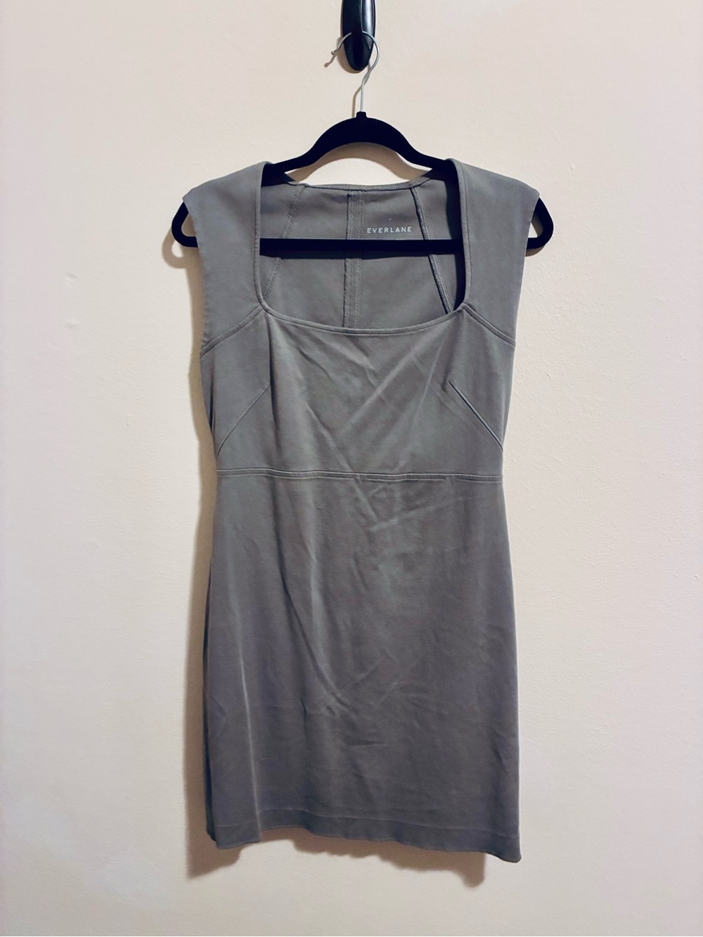 Everlane Grey The 90’s Dress with Square Neck